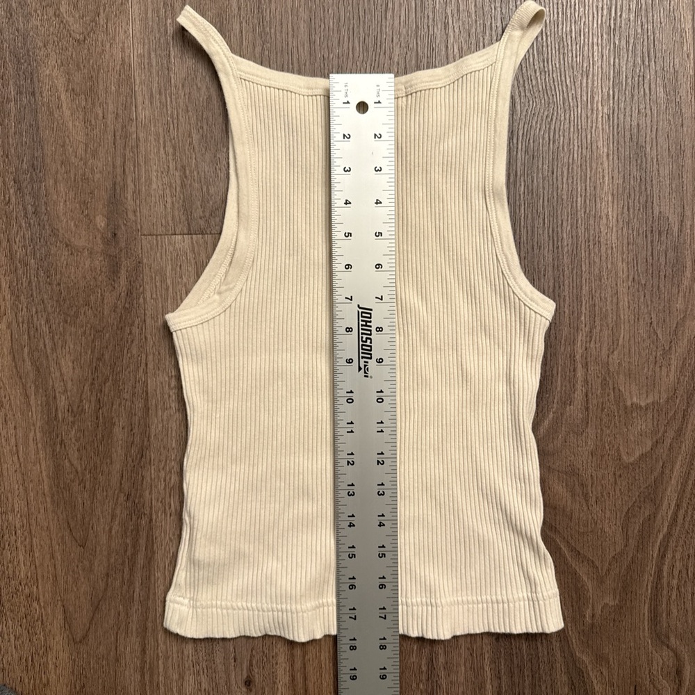 Perfectwhitet Cream Ribbed Tank Top - Picture 4 of 4